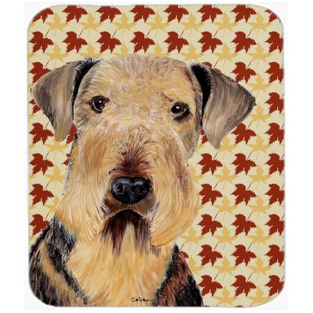 SKILLEDPOWER Airedale Fall Leaves Portrait Mouse Pad; Hot Pad or Trivet SK240399